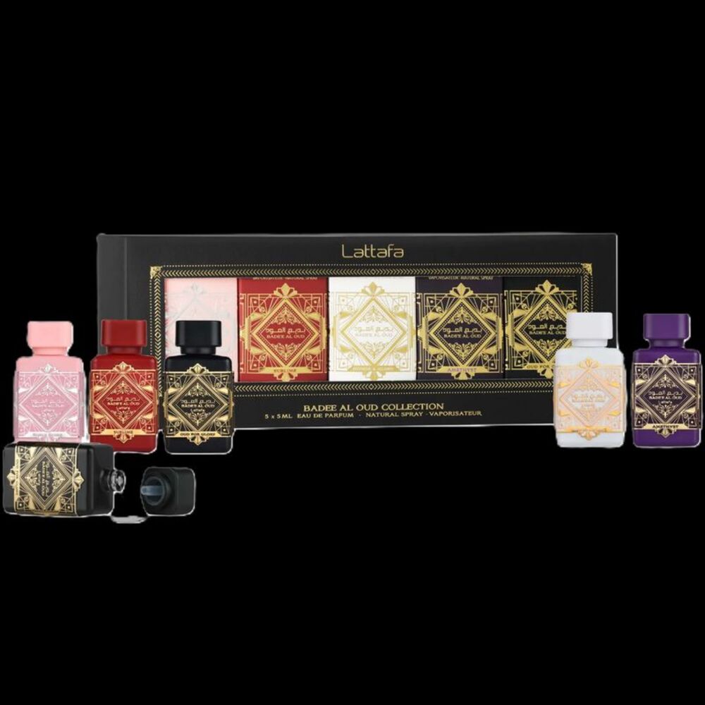 Lattafa Bade'e Al Oud 4 Pc Unisex EDP Splash(H & G+Sublime+Amethyst+Ofg+N B)-New